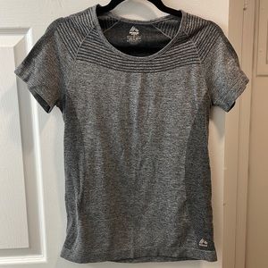 Grey seamless workout top
